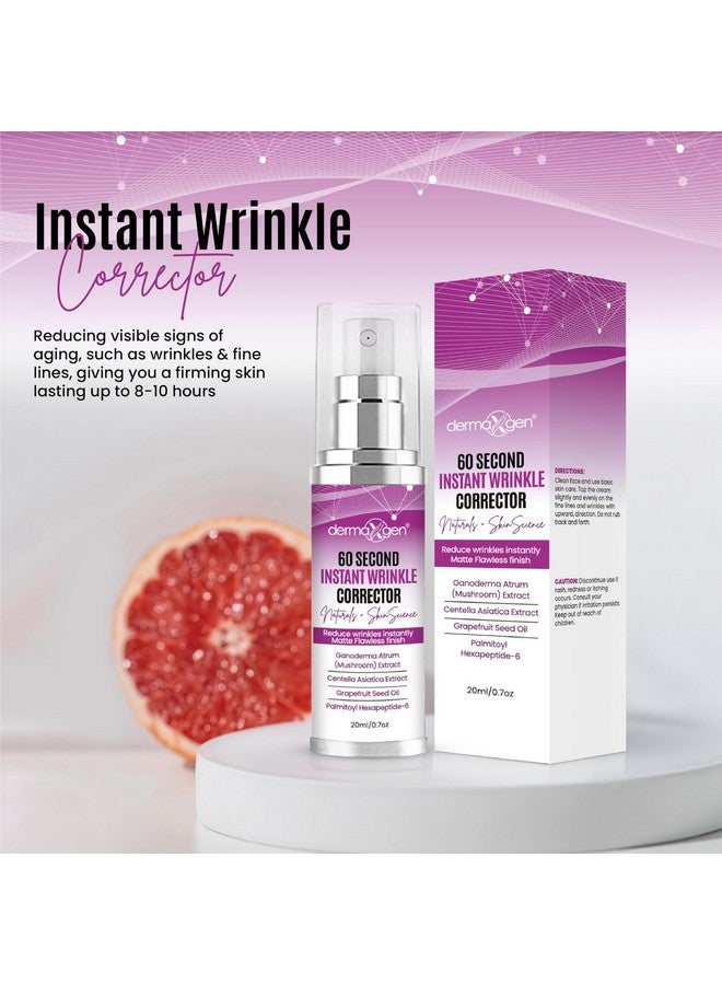 DERMAXGEN 60 Second Instant Wrinkle Corrector Pure Organic + Peptide Complex, Amazing Results For All Skin Types 0.7 Fl Oz / 20 Ml - Image 2