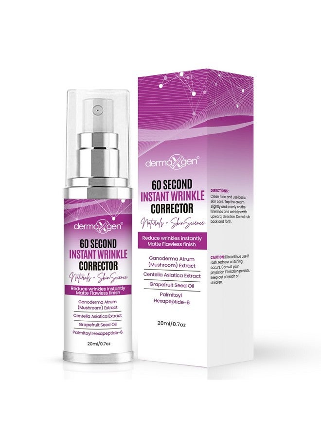 DERMAXGEN 60 Second Instant Wrinkle Corrector Pure Organic + Peptide Complex, Amazing Results For All Skin Types 0.7 Fl Oz / 20 Ml - Image 1