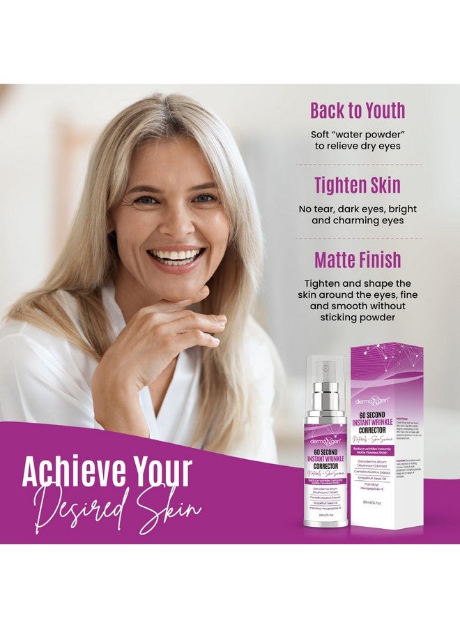 DERMAXGEN 60 Second Instant Wrinkle Corrector Pure Organic + Peptide Complex, Amazing Results For All Skin Types 0.7 Fl Oz / 20 Ml - Image 4