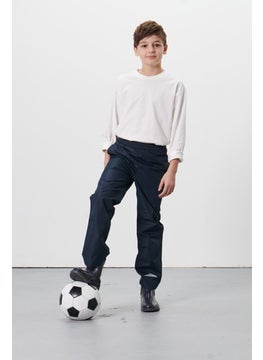 Tchibo Kids Boy Regular Fit Non Stretchable Chino Pants, Navy Blue  - Image 1