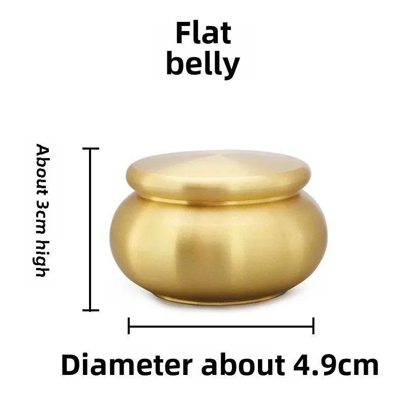 Brass Mini Jar with Seal Tool: Airtight Storage for Tea Ointment Fragrance Powder, Compact Chinese Craft Design for Daily Use - Image 1