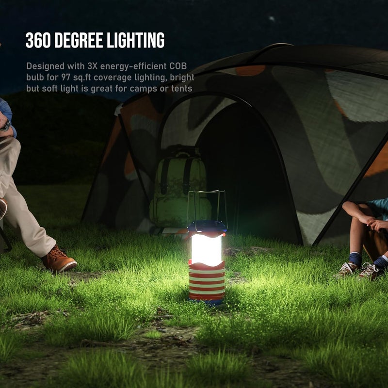 Lichamp LED Camping Lantern, 4 Pack Battery Powered Flashlight for Power Outages, Portable Collapsible Hanging Light Essential for Home, Outdoor, Emergency Lamp Survival Kit Gear for Hurricane, C2 - Image 3