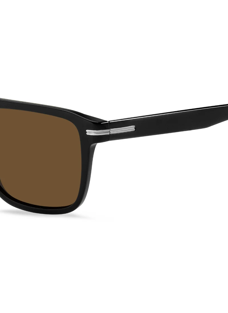 بوس Men's UV Protection Sunglasses Boss 1599/S Black 43.9 - Lens Size: 56 Mm