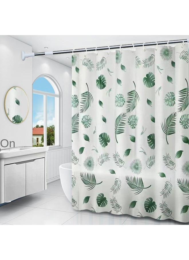Bluejw - Bathroom Shower Curtain Waterproof Mildew-proof Suit Hole-free Partition Door Curtain Hanging Curtain High-end Bathroom Bath Curtain - Image 1