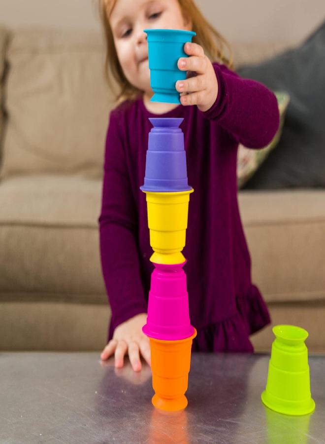 Fat Brain Toys Fat Brain Toys FA183-1 Suction Kupz Baby Toys & Gifts for Ages 1 To 2, Multicolor - Image 2