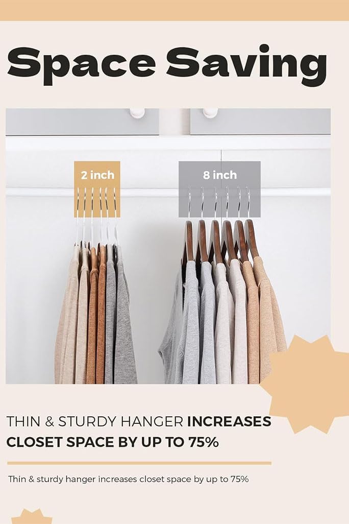 Red Dot Gift® 10-Pack Plastic Clothes Hangers,Ultra Thin Non Slip Clothes Hanger Space Saving Coat Hangers, 360°Rotating Hook,Pant Hangers (SG-WT-OG) - Image 5