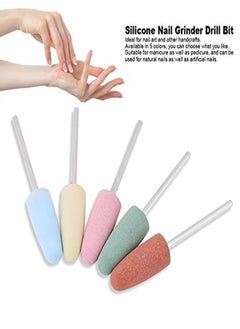 Sonew 5Pcs Nail Silicone Polisher Nail Grinders Drill Bits, Smoothing Drill Bits, Manicure Tools For Nail Art Manicure Pedicure Nails Cuticle  - Image 4