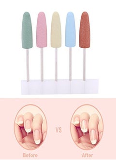 Sonew 5Pcs Nail Silicone Polisher Nail Grinders Drill Bits, Smoothing Drill Bits, Manicure Tools For Nail Art Manicure Pedicure Nails Cuticle  - Image 2