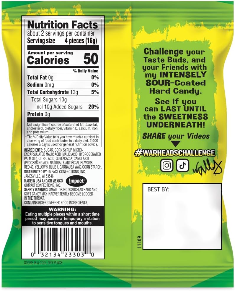 Warheads Mega Extreme Sour Hard Candy - 12 Packs - Image 2