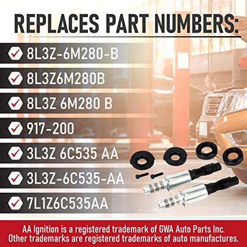 AA Ignition Camshaft Variable Valve Timing Solenoid VCT Replaces 8L3Z-6M280-B - Compatible with Ford, Lincoln & Mercury Vehicles - Expedition, F150, F250, F350, F450 3V 5.4L, 5.4, 4.6 - Solenoids and Cam Seals - Image 3