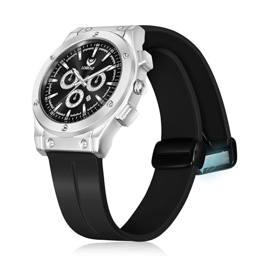 LORENZ Men's Analog Watch with Magnetic Strap - Waterproof Sports Watch for Men Under 500 - Gift for Boys & Men - Image 1