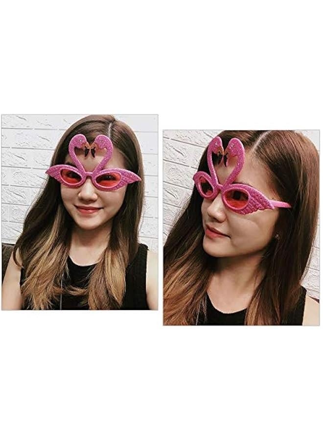 PLAY BLING Party Sunglasses Hawaiian Flamingo Sunglasses Novelty Eyewear for Kids Fancy Dress - Image 2