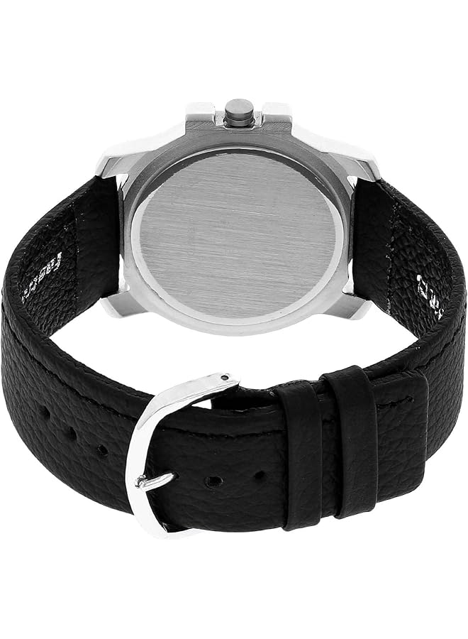 فاستراك 3039Sl02 ساعة أنالوج للرجال مقاومة للماء حتى عمق 50 متر بمينا سوداء وحزام جلدي أسود - Image 4