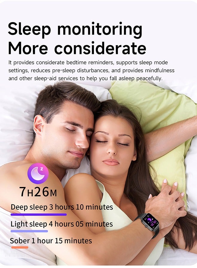 RollsTimi  Smart Watch for Women Men Heart Rate Monitor Fitness Tracker, Black Smart Watches for Women Digital Mens Watches Answer Call Waterproof Running Smartwatch Compatible Android IOS - Image 3