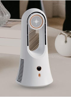 AWALOR Desk Fan Personal Cooling Fan Electric Quiet with 6 Cooling Speeds Table Fan Portable Fan for Living Room Bedroom Traveling, 18.2cmx36.2cm, white  - Image 5