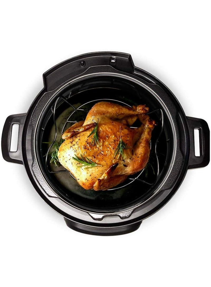 رف البخار Trivet مع المقبضات متوافقة مع ملحقات وعاء فوري 5.7l 5.7l ، طباخ الضغط Trivet سلك رف البخار ، رائع لرفع أي لحوم لذيذة وخضروات تطبخها - Image 5
