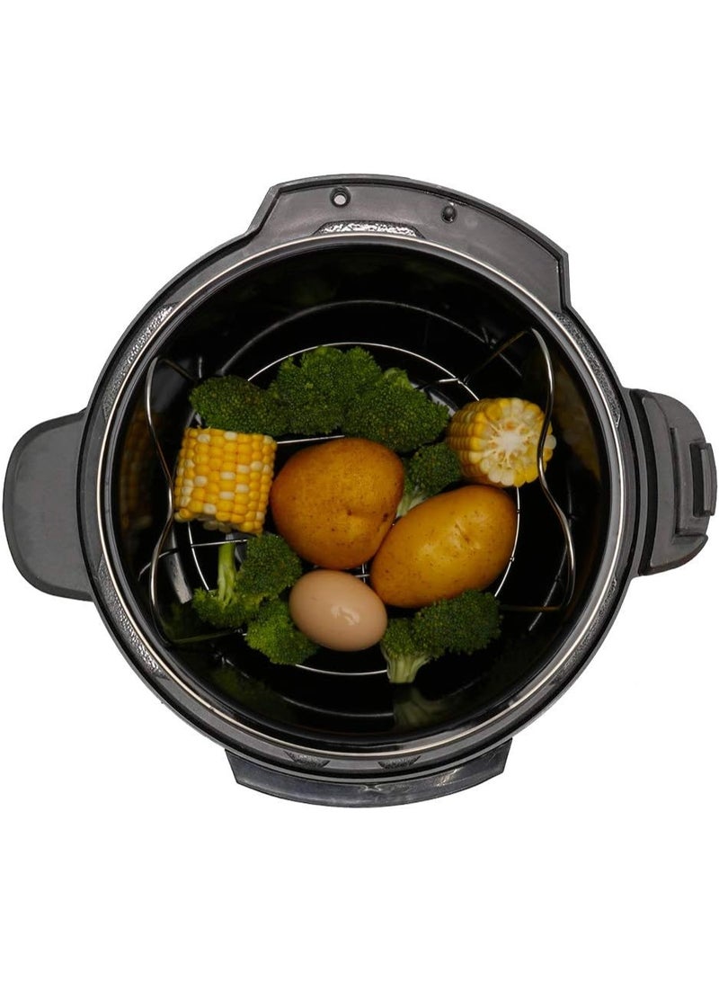 رف البخار Trivet مع المقبضات متوافقة مع ملحقات وعاء فوري 5.7l 5.7l ، طباخ الضغط Trivet سلك رف البخار ، رائع لرفع أي لحوم لذيذة وخضروات تطبخها - Image 4