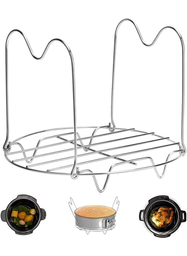 رف البخار Trivet مع المقبضات متوافقة مع ملحقات وعاء فوري 5.7l 5.7l ، طباخ الضغط Trivet سلك رف البخار ، رائع لرفع أي لحوم لذيذة وخضروات تطبخها - Image 3