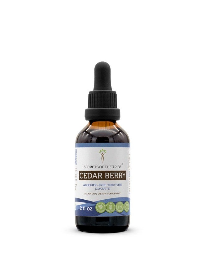 Secrets of the Tribe Secrets of the Tribe Cedar Berry Tincture Alcohol-Free Liquid Extract, Wildcrafted Cedar Berries (Juniperus monosperma) Dried Berry (2 FL OZ) - Image 1