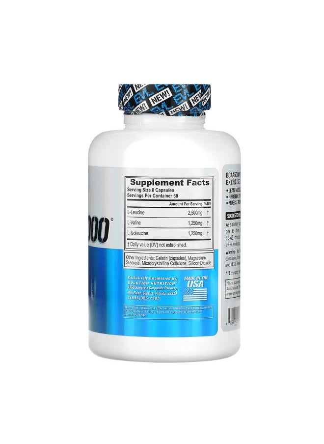 EVLUTION NUTRITION BCAA5000 240 Capsules  - Image 2