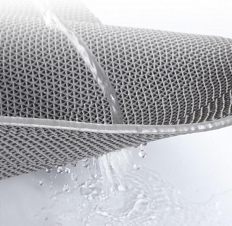 Wet Area Drainage Mat, 5.5mm Thick Non-Slip PVC Floor Mat for Kitchen, Shower Room, Swimming Pool(Grey,90cm x 70cm) - Image 3