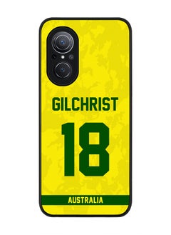 Rugged Black Edge Case for Huawei Nova 9 SE , Slim fit Soft Case Flexible Rubber Edges Thin Cover - Player Name - Adam Gilchrist, Jersey Number- 18