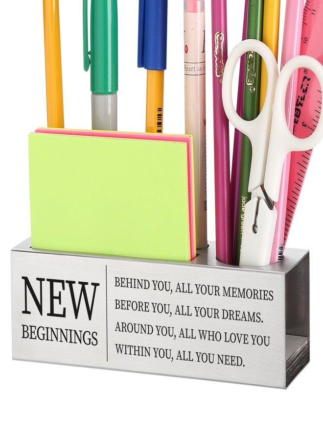 TRCENDE New Beginnings Gifts for Women Men, New job Congratulations Gift Ideas, Going Away Leaving Farewell Gifts for Colleagues for Friends Sister, New Chapter Gift, Pen Holder for Desk XB515 - Image 1