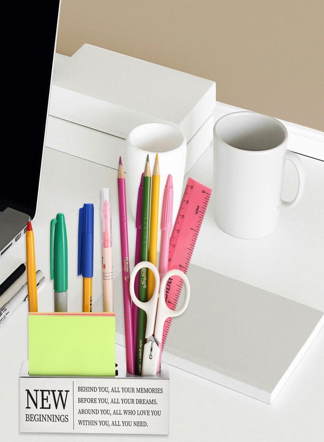 TRCENDE New Beginnings Gifts for Women Men, New job Congratulations Gift Ideas, Going Away Leaving Farewell Gifts for Colleagues for Friends Sister, New Chapter Gift, Pen Holder for Desk XB515 - Image 3