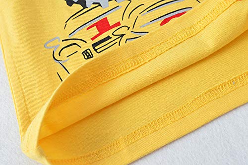 Warmbaby Monster Truck Shirts Kids Toddler Boys Long Sleeve T Shirt Yellow 3T - Image 4