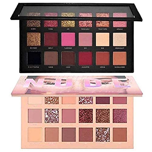 DBZ DBZ Natural False Eyelashes with Glue Pack of 5 Pairs with 18 Colors Multi Shades ROSE GOLDREMASTERED NUDE EDITION Eye shadow Palette Combo 7 Items in the set - Image 3