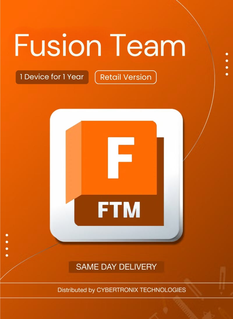 Autodesk Fusion Team( Retail Version ) | 1 Device for 1 Year | Digital License | SAME DAY DELIVERY