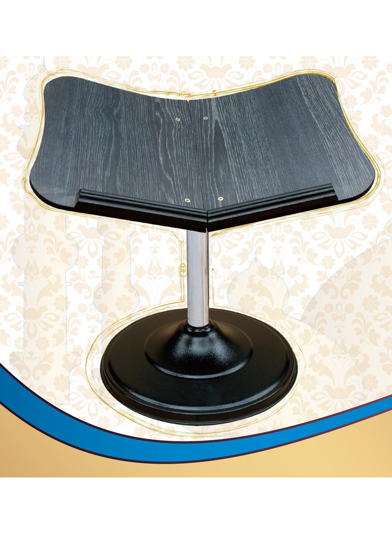 ريبنيو حامل المصحف راس من الخشب الفاخر ارضي الثابت الارتفاع صغير اسود - Image 1