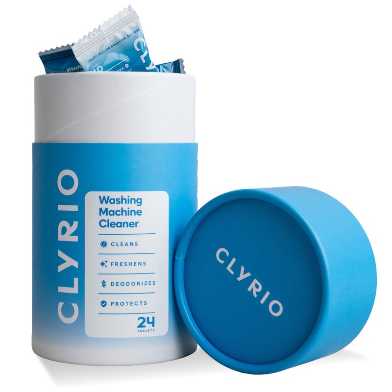 Clyrio Washing Machine Cleaner, 1-Year Supply of Washing Machine Cleaning Tablets, Great for Freshening Top and Front Loaders, 24 Concentrated Tablets - Image 1