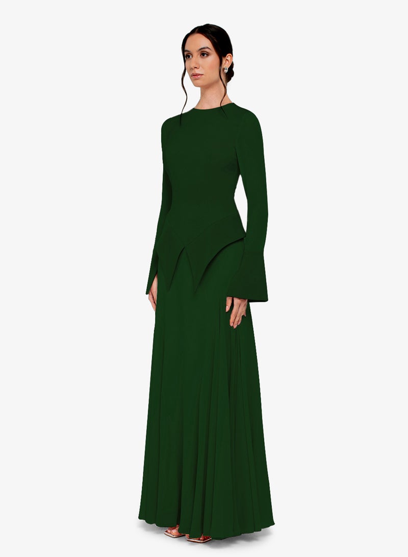 CHASE Crew Neck Long Sleeve Maxi Dress - Image 4