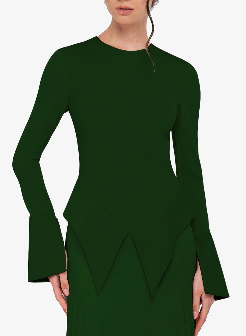 CHASE Crew Neck Long Sleeve Maxi Dress - Image 3