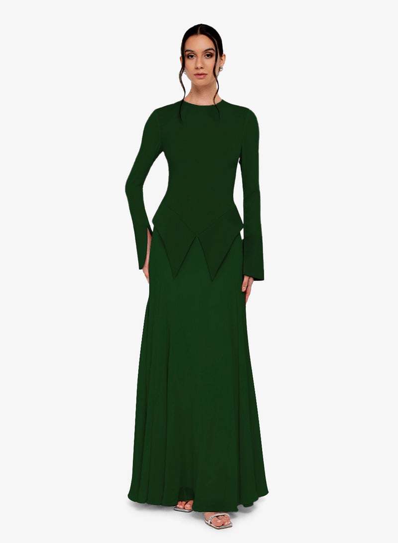 CHASE Crew Neck Long Sleeve Maxi Dress - Image 1
