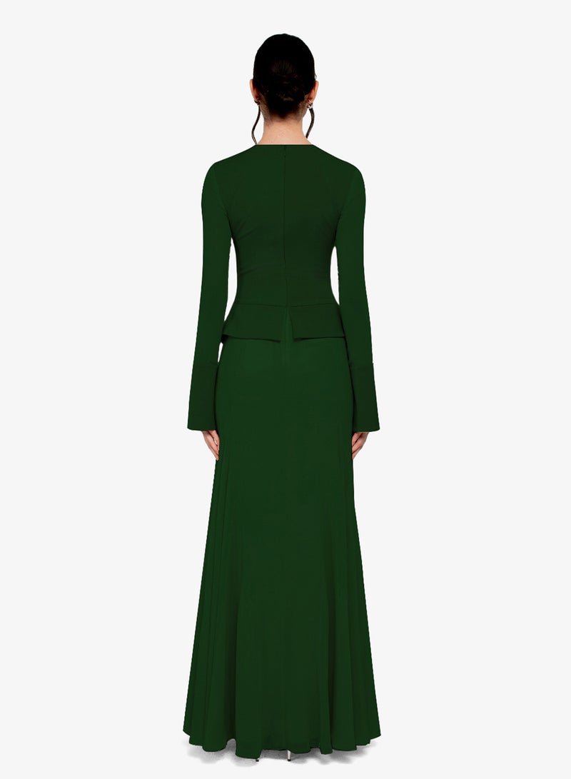 CHASE Crew Neck Long Sleeve Maxi Dress - Image 2