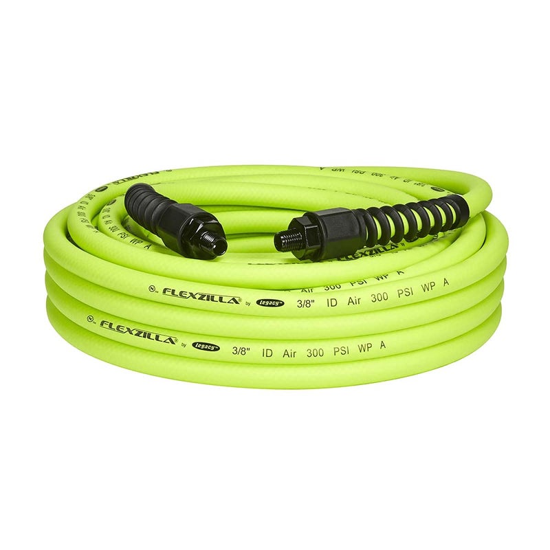 Flexzilla Pro Air Hose 38 in x 50 ft Heavy Duty Lightweight Hybrid ZillaGreen HFZP3850YW2