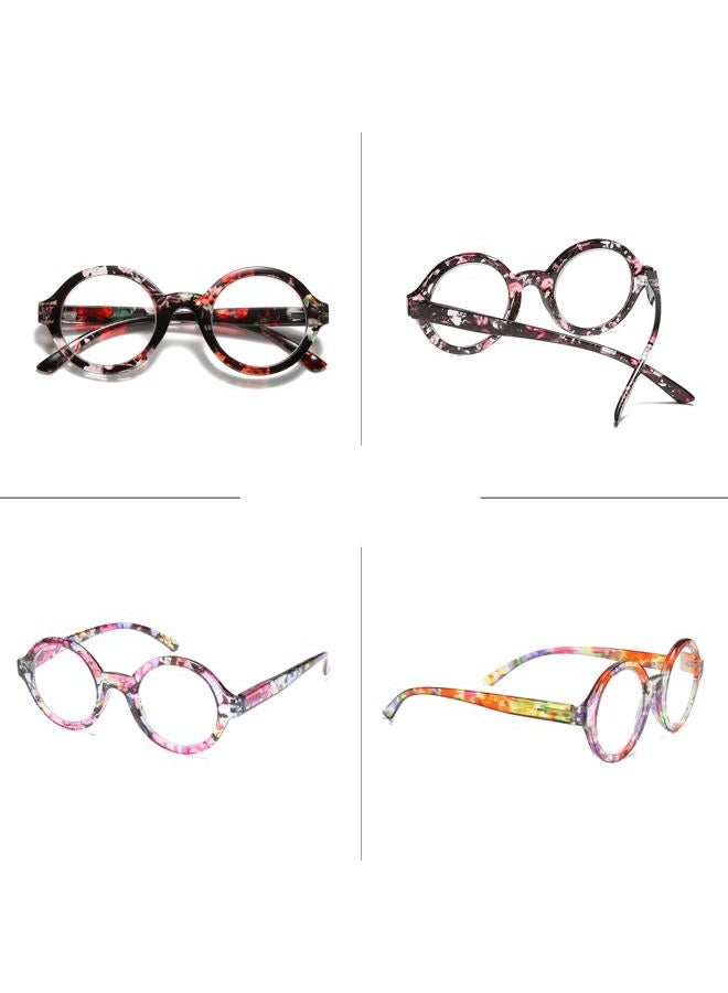 bevi Ladies Stylish Blue Light Reading Glasses Round Reader with Spring Hinges Great Value Glasses Readers for Women BL2948-2.00 - Image 1