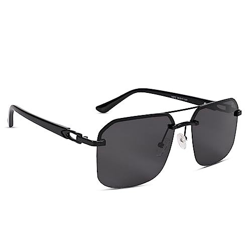 Voyage Polarized & UV Protected Black Square Sunglasses for Men & Women (19072MG4143) - Image 1
