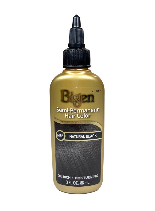 Bigen Semi-Permanent Haircolor #Nb2 Natural Black 3 Ounce (88ml) (3 Pack)