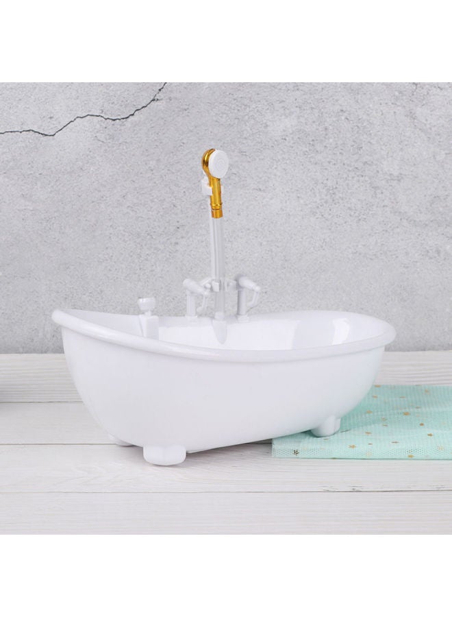 Bathing Doll Accessories Electric Spray Bathtub Bath Pool Cleaning Washing Furniture Girls Toys Bathing Doll Accessories-Height:Pink Room White + White Shower  - Image 5