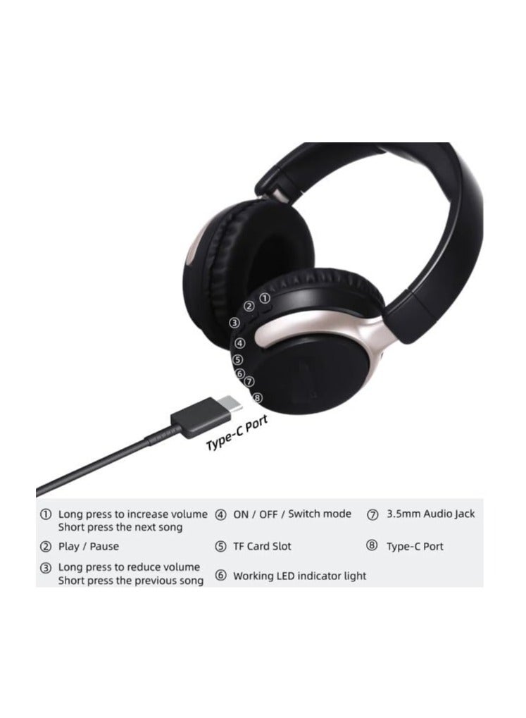 سودو سماعة رأس ستيريو لاسلكية SODO-SD1103، سماعة رأس قابلة للتعديل، عمر بطارية طويل، صوت ستيريو - أسود - Image 3