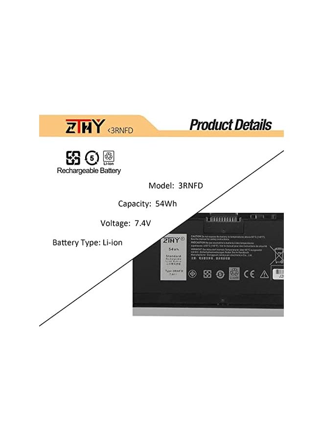 ZTHY - 3Rnfd 7.4V 54Wh 4-Cell Battery For Dell Latitude E7450 E7440 Series Notebook P/N:3Rnfd Kknhh 34Gkr V8Xn3 G95J5 34Gkr 0909H5 0G95J5 5K1Gw - Image 1
