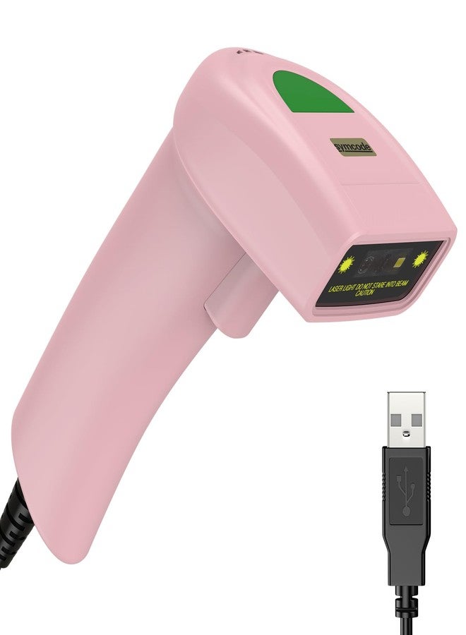 سيمكود ماسح ضوئي للباركود أحادي الأبعاد من Symcode يعمل بمنفذ USB، قارئ باركود ليزري CCD سلكي محمول باليد، يدعم مسح الشاشة، ماسح باركود UPC للمستودعات والمكتبات والمتاجر الكبرى ونقاط البيع - Image 1