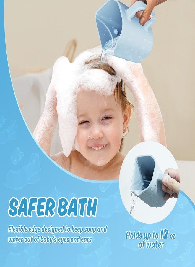 SHGMEET Silicone Portable Hair Wash Station for Kids, Hair Washing Basin with Rinse Cup for Children, Toddlers and Teens on Bathtub or Sink, Tear-Free Shampoo Bowl for Children (Blue) - Image 4