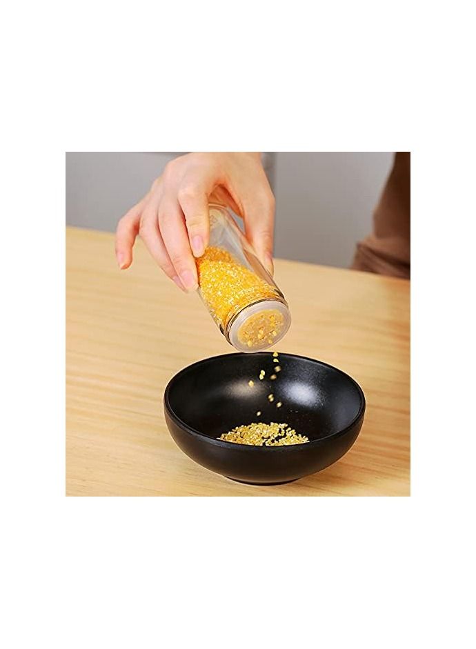 سبيس شوب رف توابل مع 12 برطمان توابل مع إدراج شاكر دوار 360 درجة دائري بهارات ستانلس ستيل ذهبي شفاف - Image 3