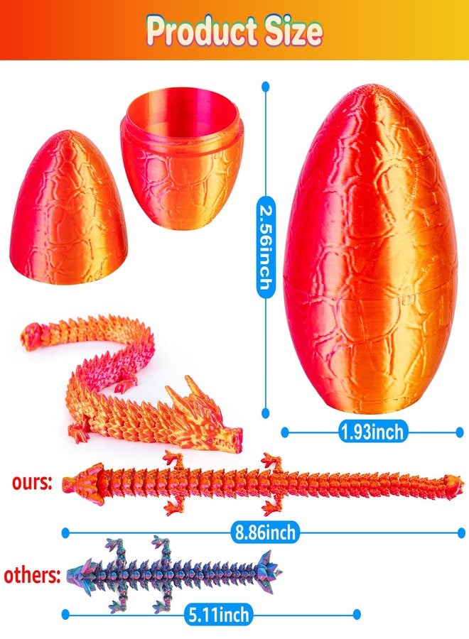 3Dgenius 12Pcs 3D Printed Dragons 3D Printed Dragon Eggs with Dragon Inside Mini Dragon Eggs Set 3D Printed Toys Dragon Toys for Kid & Adults, Home & Office Decor, 12Pack - Image 2