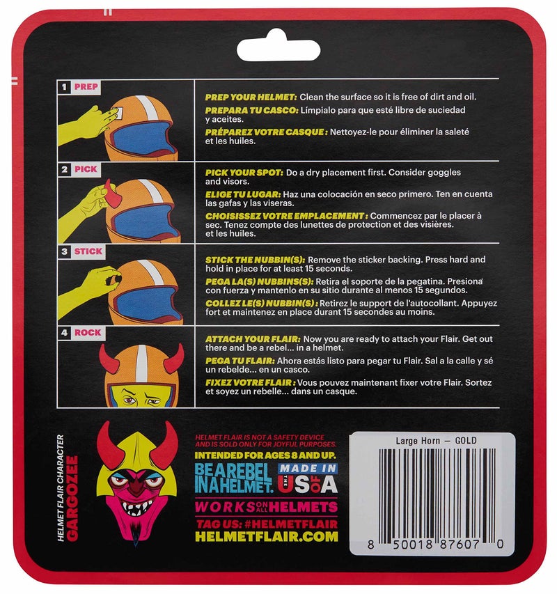 Helmet Flair MagNeatOhz Large Black Devil Horns for Helmet | Made in USA | Magnetic & Interchangeable Horns for Motorcycle, Bike & Ski Helmets - Pair - Image 5