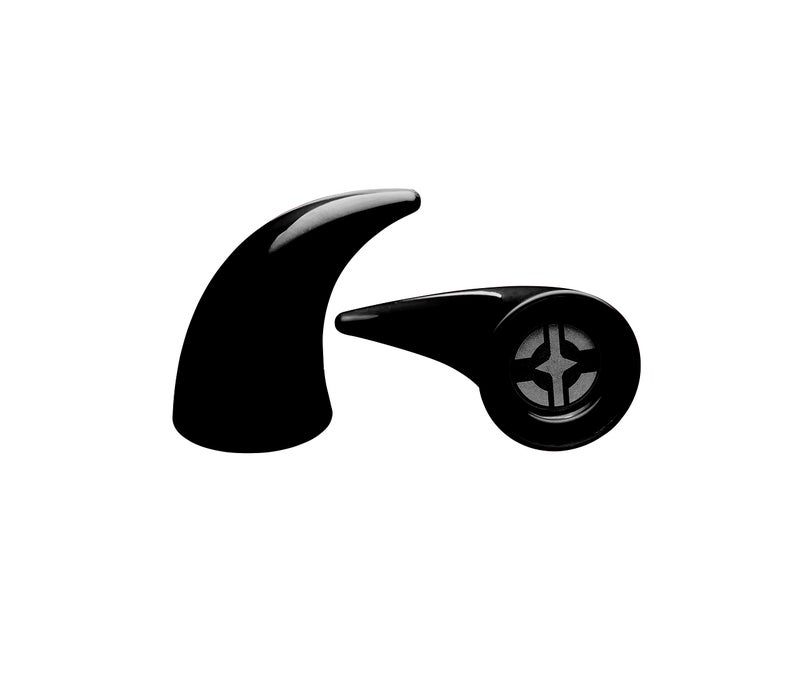 Helmet Flair MagNeatOhz Large Black Devil Horns for Helmet | Made in USA | Magnetic & Interchangeable Horns for Motorcycle, Bike & Ski Helmets - Pair - Image 2